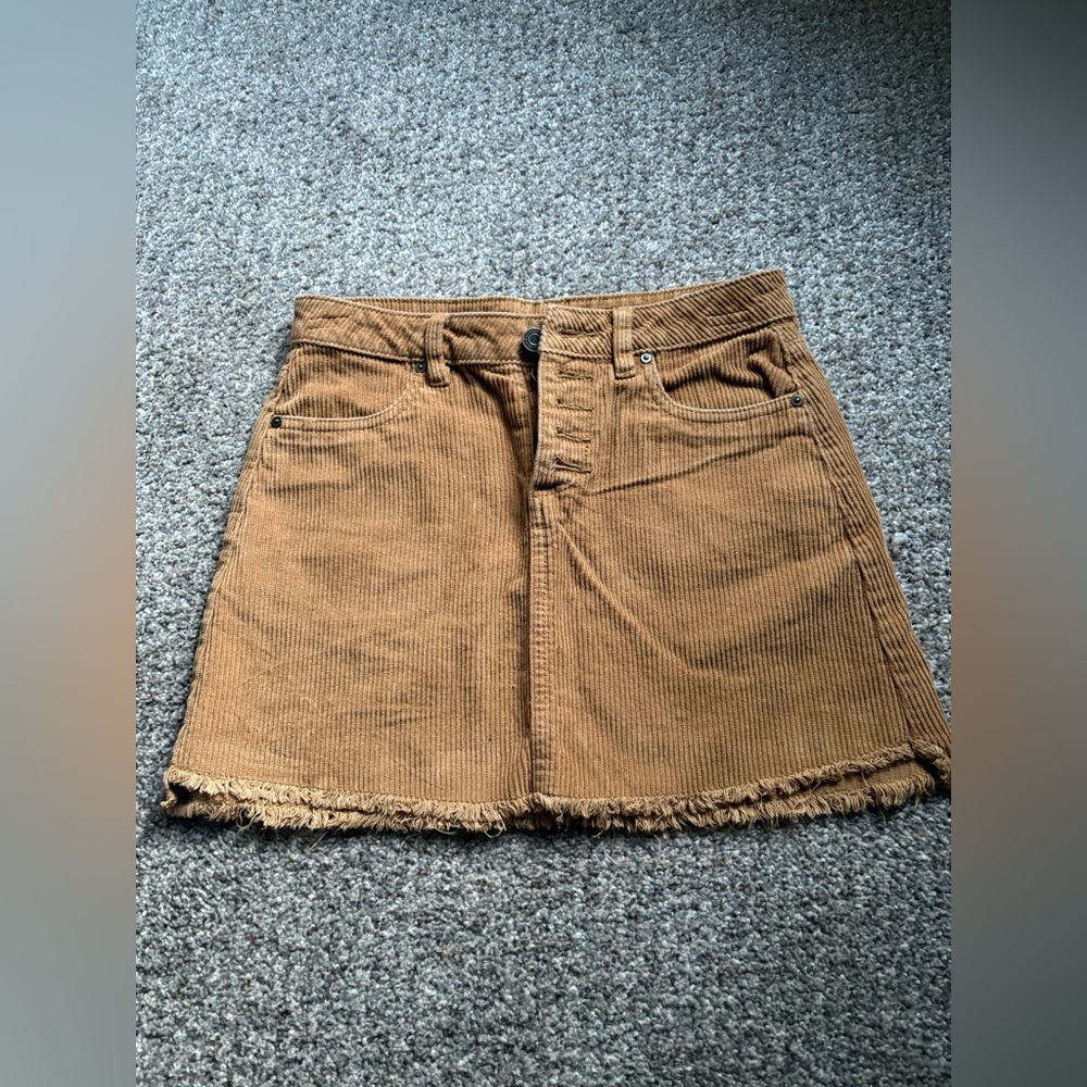 INDIGO REIN Brown Corduroy Skirt 2